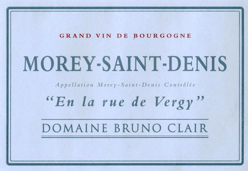 Bottle of Bruno Clair Domaine Bruno Clair Morey Saint Denis 1er Cru Blanc en la Rue de de Vergy 2020