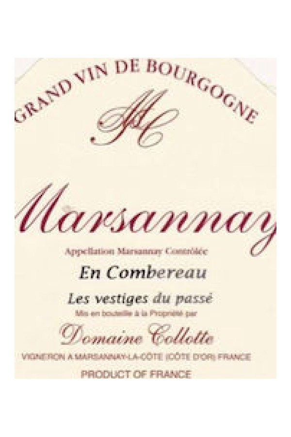 Bottle of Collotte Domaine Collotte Marsannay en Combereau 2019