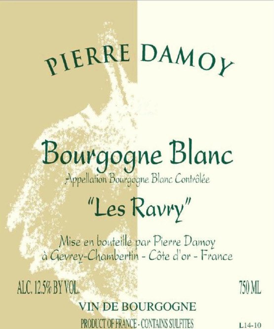Bottle of Damoy Domaine Pierre Damoy Bourgogne Blanc les Ravry 2018