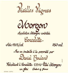 Bottle of Daniel Bouland Domaine Daniel Bouland Morgon Vieilles Vignes Corcelette 2017