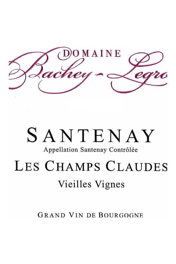 Bottle of Bachey-Legros Domaine Bachey-Legros Santenay les Champs Claude 2020