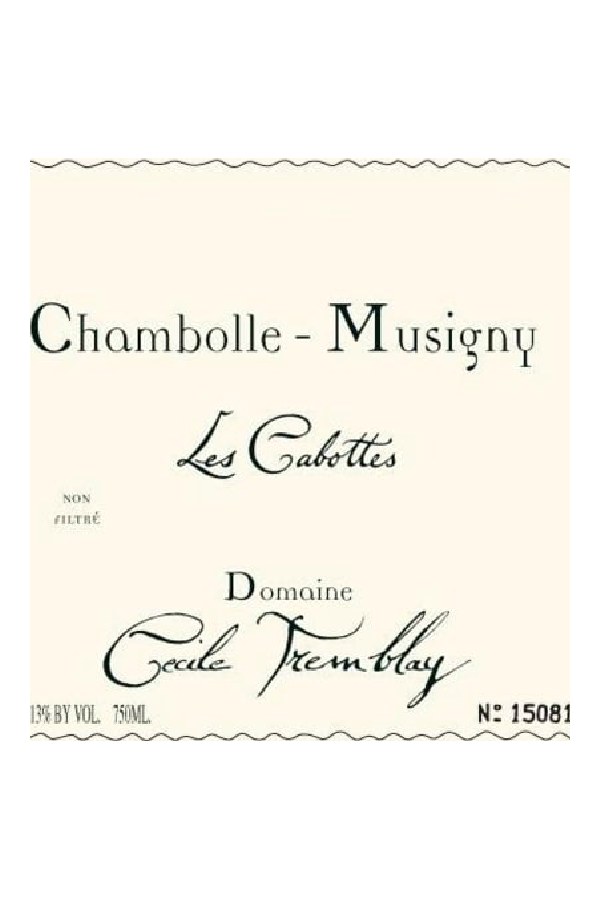 Bottle of Domaine Cecile Tremblay Domaine Cecile Tremblay Chambolle Musigny les Cabottes 2018