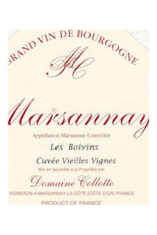 Bottle of Collotte Domaine Collotte Marsannay les Boivins 2022