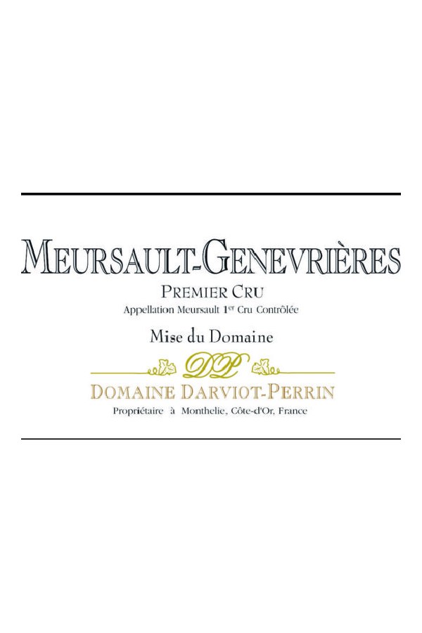 Bottle of Domaine Darviot-Perrin Domaine Darviot-Perrin Meursault 1er Cru les Genevrieres 2022