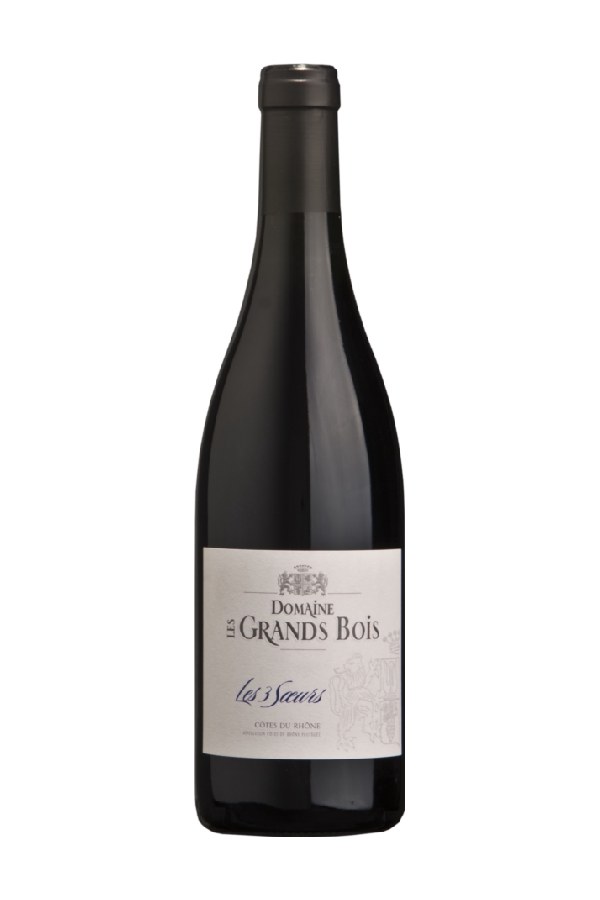 Bottle of  Domaine Grand Bois Cotes du Rhone Trois Soeurs 2019