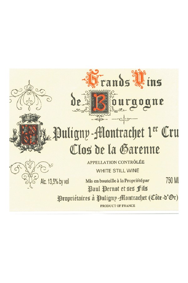 Bottle of Domaine Paul Pernot Domaine Paul Pernot Puligny Montrachet 1er Cru Clos de la Garenne 2023