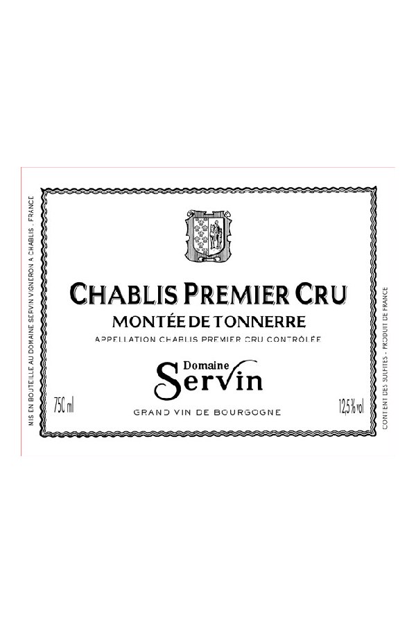 Bottle of Domaine Servin Chablis 1er Cru Montee de Tonnerre 2023