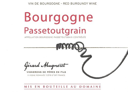 Bottle of Gerard Mugneret Domaine Gerard Mugneret Bourgogne Pinot Noir 2012
