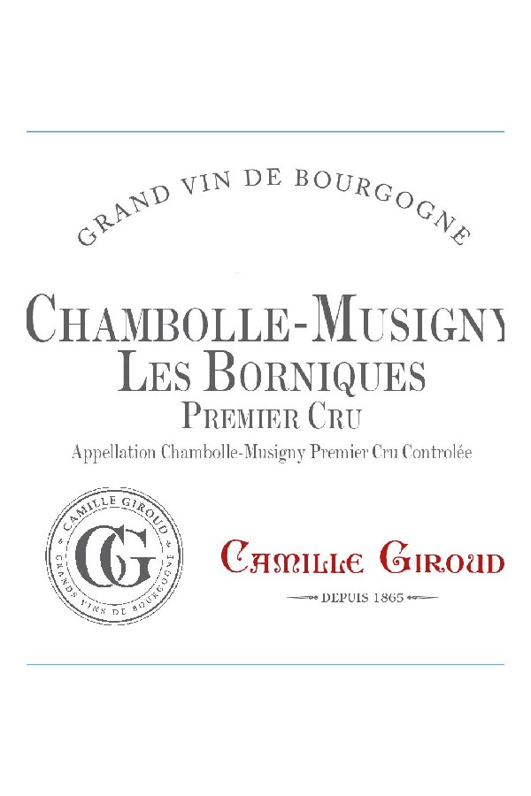 Bottle of Camille Giroud Maison Camille Giroud Chambolle Musigny 1ER Cru les Borniques 2020