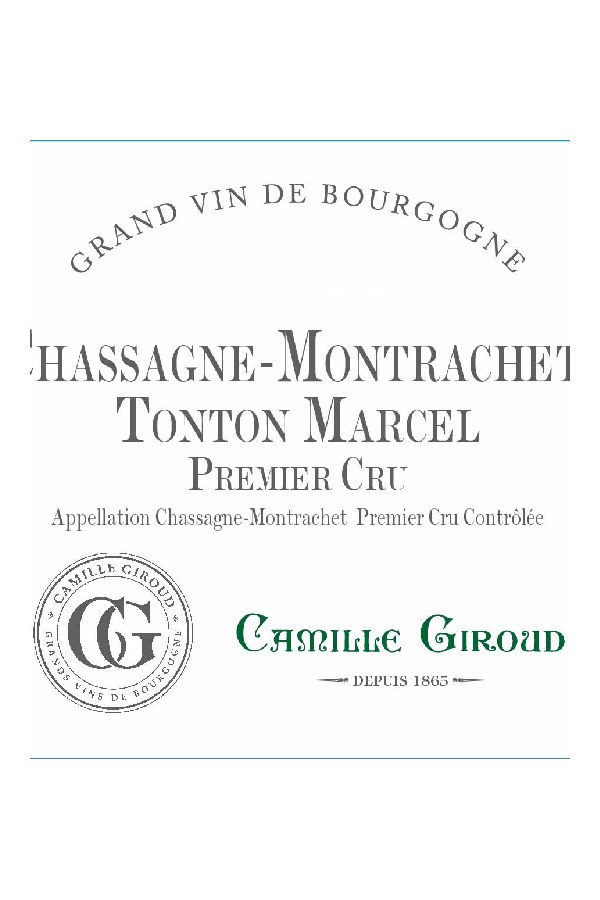 Bottle of Camille Giroud Maison Camille Giroud Chassagne Montrachet 1ER Cru Tonton Marcel 2021