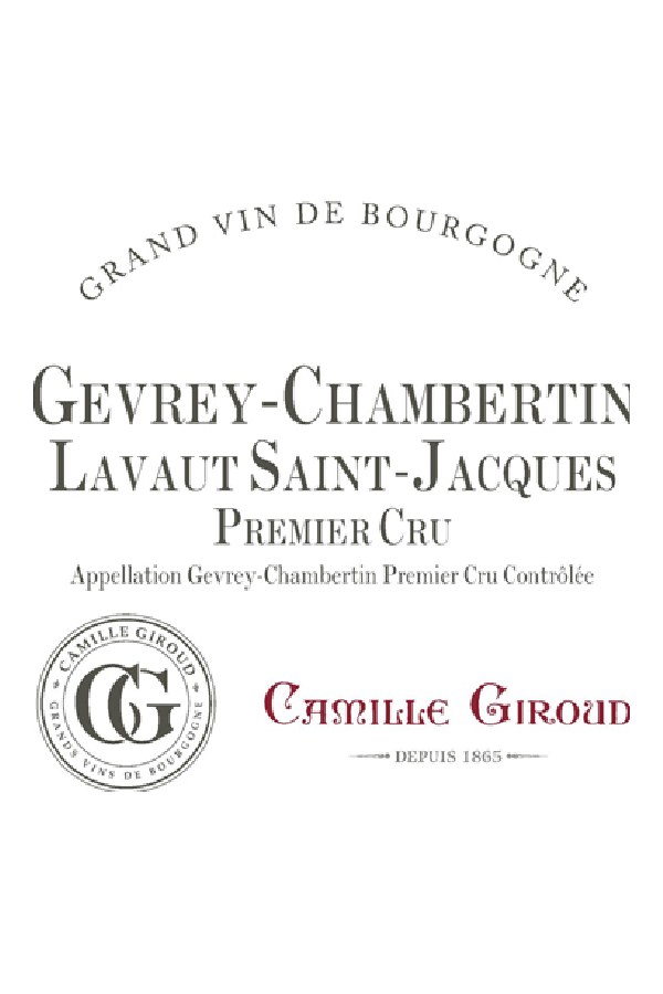 Bottle of Camille Giroud Maison Camille Giroud Gevrey Chambertin 1ER Cru Lavaut Saint Jacques 2018