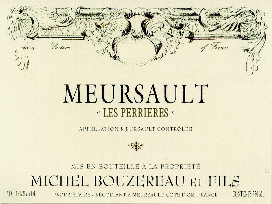 Bottle of Michel Bouzereau Domaine Michel Bouzereau Meursault 1er Cru les Charmes 2021