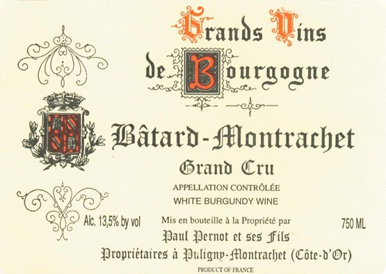 Bottle of Pernot Domaine Paul Pernot Bienvenue Batard Montrachet Grand Cru 2022