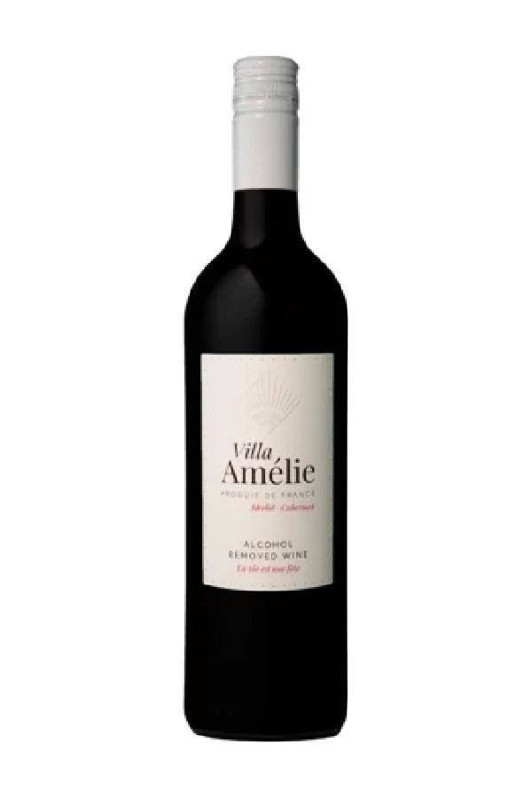 Bottle of Villa Amelie Merlot Cabernet Non Alcoholic Wine